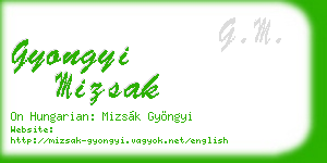 gyongyi mizsak business card