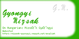 gyongyi mizsak business card